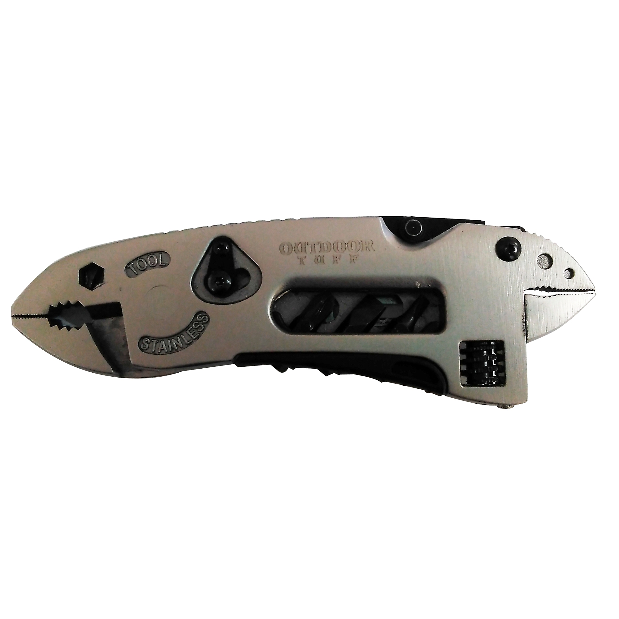 Outdoor Tuff, Outdoor Multi-Function Tool, Material Stainless Steel, Functional Tools Included (qty.) 5, Storage Type None, Model# OTF-MFT